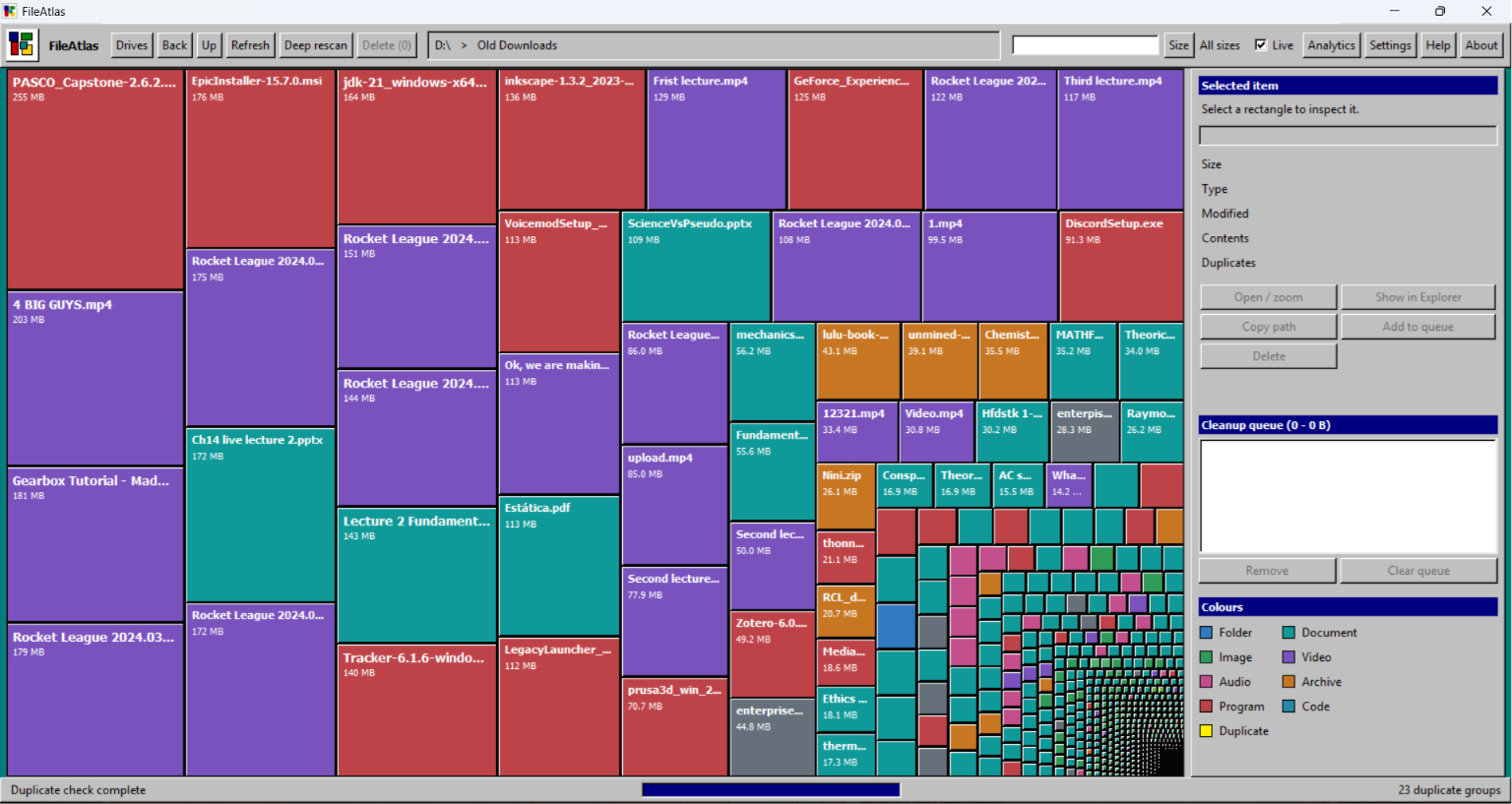 FileAtlas treemap interface